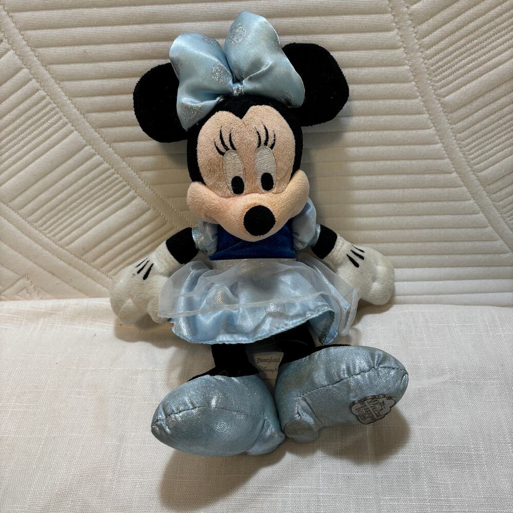 Disney Parks Minnie Mouse Year of a Million Dreams Blue Dress Plush 12" 2006